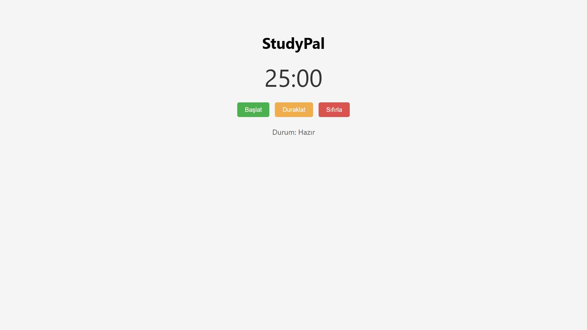 StudyPal — proje ekran görüntüsü
